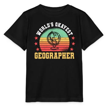 The best geographer in the world - Stanley/Stella MINI CREATOR Kids’ T-Shirt - black - Front - Mikhail (115cm)