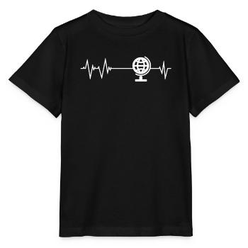 Globus Herzschlag - Stanley/Stella Kinder T-Shirt MINI CREATOR  - Schwarz - Vorne - Mikhail (115cm)