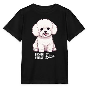 Hund Bichon Friesé - Stanley/Stella Kinder T-Shirt MINI CREATOR  - Schwarz - Vorne - Mikhail (115cm)