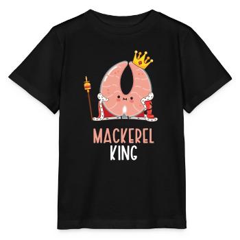 Maquereau Mackrel Pêche en eau salée - T-shirt bio MINI CREATOR Stanley/Stella Enfant - noir - Devant - Mikhail (115cm)