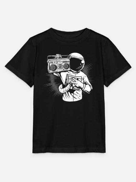 Ghettoblaster Astronaut - Stanley/Stella Kinder T-Shirt MINI CREATOR - Schwarz