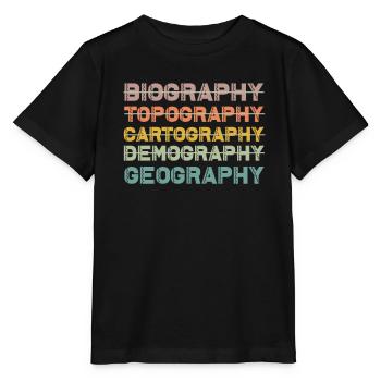 Géographie - T-shirt bio MINI CREATOR Stanley/Stella Enfant - noir - Devant - Mikhail (115cm)
