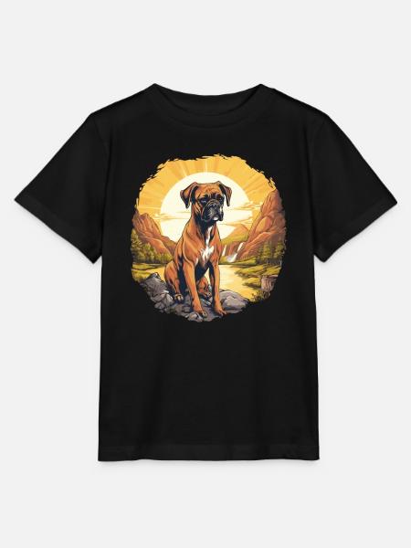Hund Boxer - Stanley/Stella Kinder T-Shirt MINI CREATOR - Schwarz