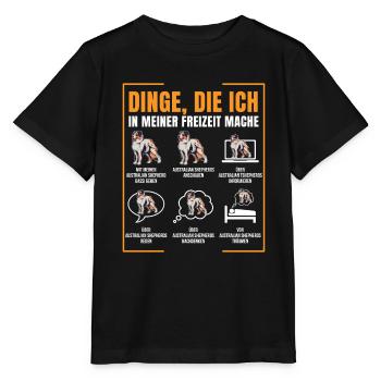 Australian Shepherd - Stanley/Stella Kinder T-Shirt MINI CREATOR  - Schwarz - Vorne - Mikhail (115cm)
