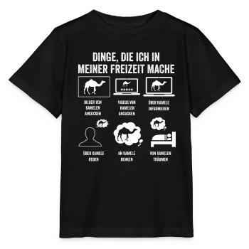 Kamel - Stanley/Stella Kinder T-Shirt MINI CREATOR  - Schwarz - Vorne - Mikhail (115cm)