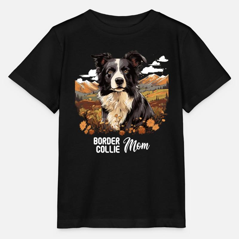 Chien Border Collie - T-shirt bio MINI CREATOR Stanley/Stella Enfant - noir