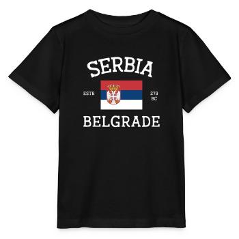 Serbien - Stanley/Stella Kinder T-Shirt MINI CREATOR  - Schwarz - Vorne - Mikhail (115cm)