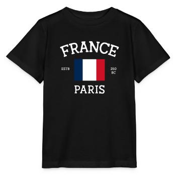 Frankreich - Stanley/Stella Kinder T-Shirt MINI CREATOR  - Schwarz - Vorne - Mikhail (115cm)