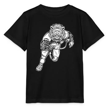 Rugby Lion - Stanley/Stella MINI CREATOR Kids’ T-Shirt - black - Front - Mikhail (115cm)