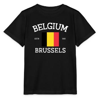 Belgien - Stanley/Stella Kinder T-Shirt MINI CREATOR  - Schwarz - Vorne - Mikhail (115cm)