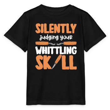 Sculpture sur bois brillant sur bois - T-shirt bio MINI CREATOR Stanley/Stella Enfant - noir - Devant - Mikhail (115cm)