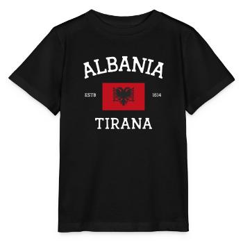 Albanien - Stanley/Stella Kinder T-Shirt MINI CREATOR  - Schwarz - Vorne - Mikhail (115cm)