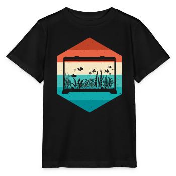 Aquarium - T-shirt bio MINI CREATOR Stanley/Stella Enfant - noir - Devant - Mikhail (115cm)