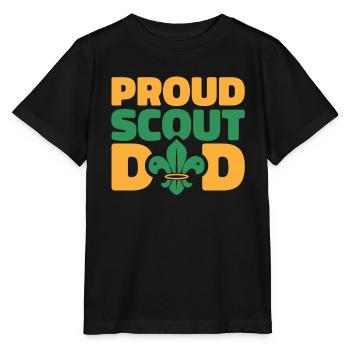Boy Scout Proud Scout Dad - Stanley/Stella MINI CREATOR Kids’ T-Shirt - black - Front - Mikhail (115cm)