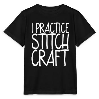 Je pratique le Stitch Craft - T-shirt bio MINI CREATOR Stanley/Stella Enfant - noir - Devant - Mikhail (115cm)