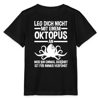 Squid Octopus - Stanley/Stella MINI CREATOR Kids’ T-Shirt - black - Front - Mikhail (115cm)