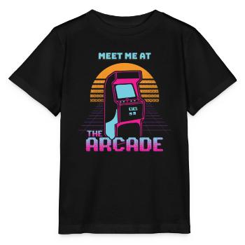 The Arcade Meet Me At Automat Retro - Stanley/Stella Kinder T-Shirt MINI CREATOR  - Schwarz - Vorne - Mikhail (115cm)
