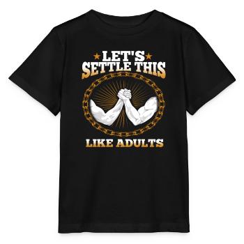 Armdrücken - Stanley/Stella Kinder T-Shirt MINI CREATOR  - Schwarz - Vorne - Mikhail (115cm)