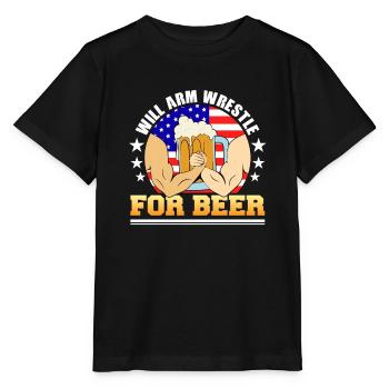 Armdrücken - Stanley/Stella Kinder T-Shirt MINI CREATOR  - Schwarz - Vorne - Mikhail (115cm)