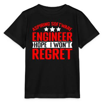 Aspiring Software Engineer, Hope I Won't Regret 2 - Stanley/Stella Kinder T-Shirt MINI CREATOR  - Schwarz - Vorne - Mikhail (115cm)