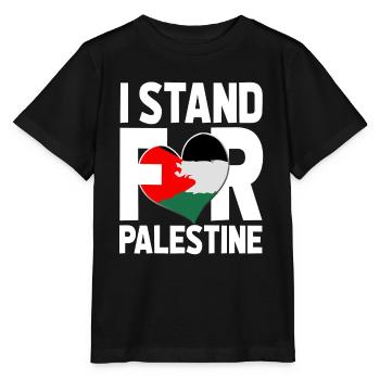 ICH STEHE FÜR PALÄSTINA - Stanley/Stella Kinder T-Shirt MINI CREATOR  - Schwarz - Vorne - Mikhail (115cm)