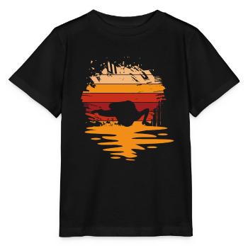 Capoeira Retro Sunset - Stanley/Stella Kinder T-Shirt MINI CREATOR  - Schwarz - Vorne - Mikhail (115cm)