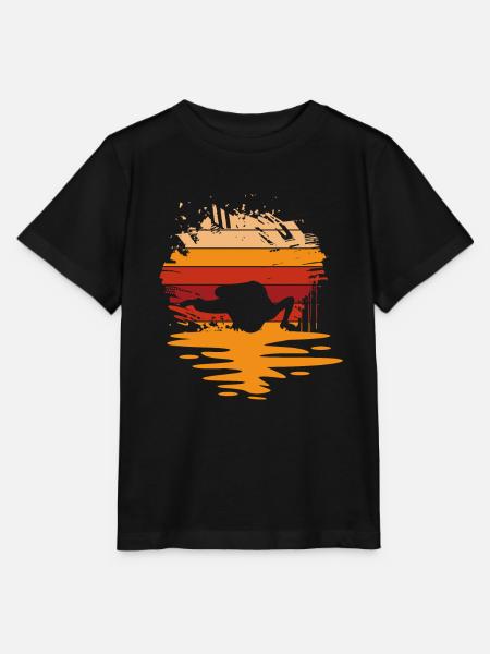 Capoeira Retro Sunset - Stanley/Stella Kinder T-Shirt MINI CREATOR - Schwarz