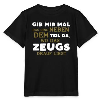 Funny Saying Black Humor - Stanley/Stella MINI CREATOR Kids’ T-Shirt - black - Front - Mikhail (115cm)
