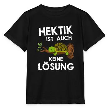 Hektik Ist Auch Keine Lösung - Stanley/Stella Kinder T-Shirt MINI CREATOR  - Schwarz - Vorne - Mikhail (115cm)