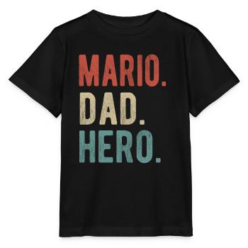 Mario Dad Held - Stanley/Stella Kinder T-Shirt MINI CREATOR  - Schwarz - Vorne - Mikhail (115cm)
