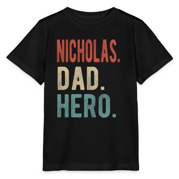 Nicholas Dad Hero - Stanley/Stella MINI CREATOR Kids’ T-Shirt - black - Front - Mikhail (115cm)