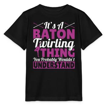 Bâton Twirling Bâton Twirler cadeau - T-shirt bio MINI CREATOR Stanley/Stella Enfant - noir - Devant - Mikhail (115cm)