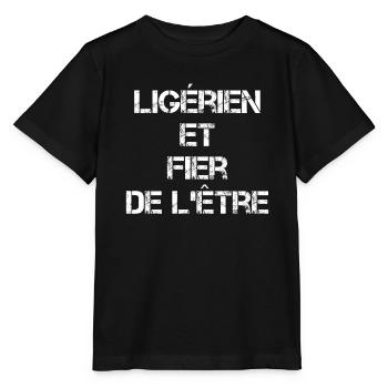 Ligérien Et Fier De L'ëtre Cadeau - T-shirt bio MINI CREATOR Stanley/Stella Enfant - noir - Devant - Mikhail (115cm)