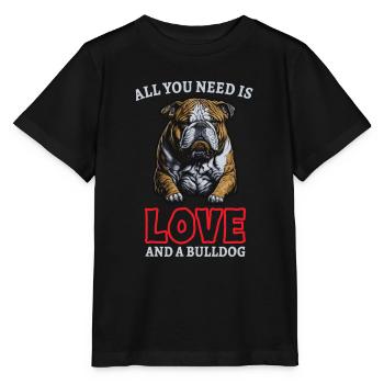 french bulldog english bulldog dog lover bulldog - Stanley/Stella Kinder T-Shirt MINI CREATOR  - Schwarz - Vorne - Mikhail (115cm)