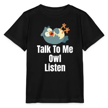 Parlez-moi hibou écouter Halloween Costume oiseaux - T-shirt bio MINI CREATOR Stanley/Stella Enfant - noir - Devant - Mikhail (115cm)