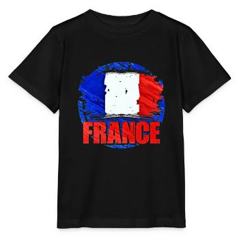Frankreich - Stanley/Stella Kinder T-Shirt MINI CREATOR  - Schwarz - Vorne - Mikhail (115cm)