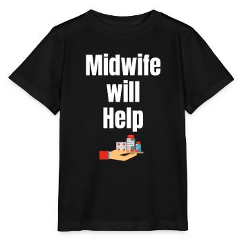 Diese Zukünftige Hebamme Wird Menschen Helfen, - Stanley/Stella Kinder T-Shirt MINI CREATOR  - Schwarz - Vorne - Mikhail (115cm)