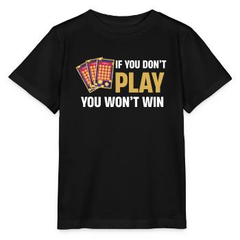 Ma retraite drôle joueur de loterie - T-shirt bio MINI CREATOR Stanley/Stella Enfant - noir - Devant - Mikhail (115cm)