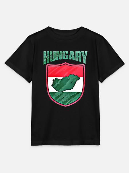 Ungarn - Stanley/Stella Kinder T-Shirt MINI CREATOR - Schwarz
