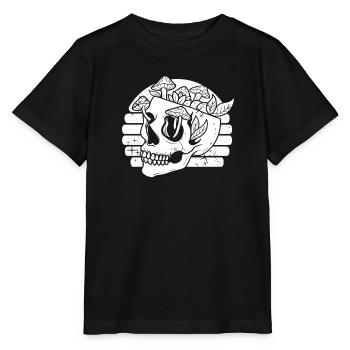 Gothic Schädel - Stanley/Stella Kinder T-Shirt MINI CREATOR  - Schwarz - Vorne - Mikhail (115cm)