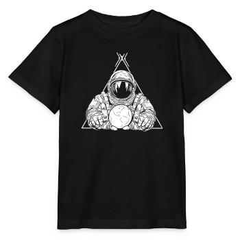 Astronaute, Astronaute, Cosmonaute - T-shirt bio MINI CREATOR Stanley/Stella Enfant - noir - Devant - Mikhail (115cm)