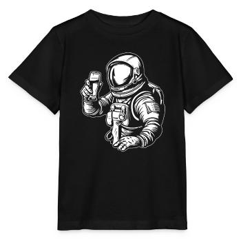Astronaute, Astronaute, Cosmonaute - T-shirt bio MINI CREATOR Stanley/Stella Enfant - noir - Devant - Mikhail (115cm)
