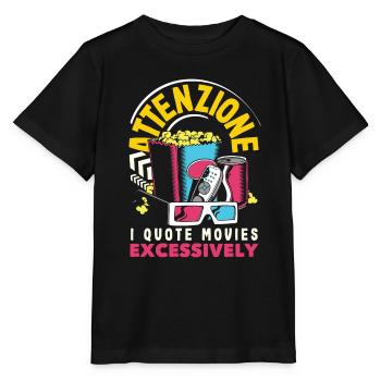 Attenzione Movie Quote - Stanley/Stella MINI CREATOR Kids’ T-Shirt - black - Front - Mikhail (115cm)