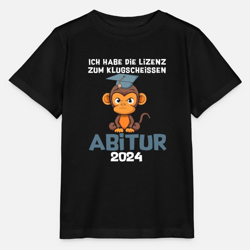 Abitur 2024 Abschluss Lizenz Zum Klugscheißen - Stanley/Stella Kinder T-Shirt MINI CREATOR  - Schwarz