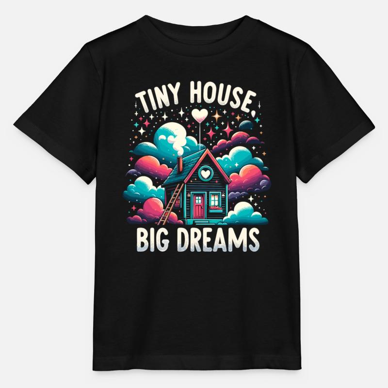 Propriétaire constructeur de Tiny House - Tiny House Big Dreams - T-shirt bio MINI CREATOR Stanley/Stella Enfant - noir