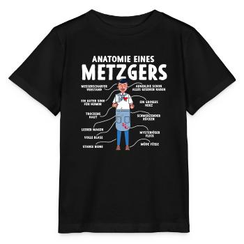 Anatomie eines Metzgers - Stanley/Stella Kinder T-Shirt MINI CREATOR  - Schwarz - Vorne - Mikhail (115cm)