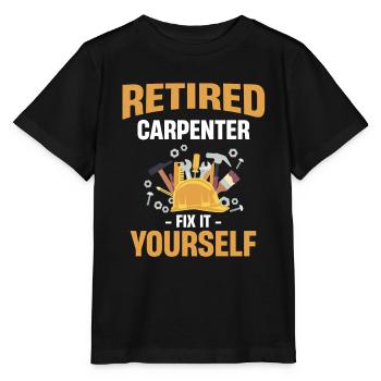 Charpentier à la retraite foiré réparez-le - T-shirt bio MINI CREATOR Stanley/Stella Enfant - noir - Devant - Mikhail (115cm)