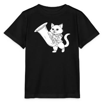 Fanfare Train Tuba - Stanley/Stella MINI CREATOR Kids’ T-Shirt - black - Front - Mikhail (115cm)