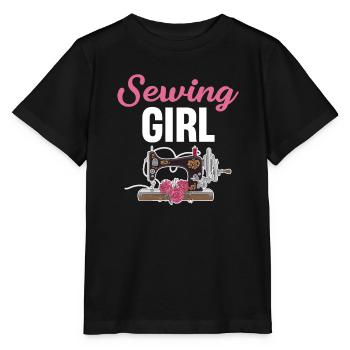 Nähen Mädchen Lustige Näherin Quilter Schneiderei - Stanley/Stella Kinder T-Shirt MINI CREATOR  - Schwarz - Vorne - Mikhail (115cm)