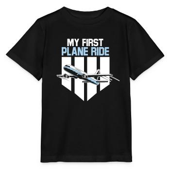 My First Airplane Ride Vacation Trip Traveler - Stanley/Stella MINI CREATOR Kids’ T-Shirt - black - Front - Mikhail (115cm)